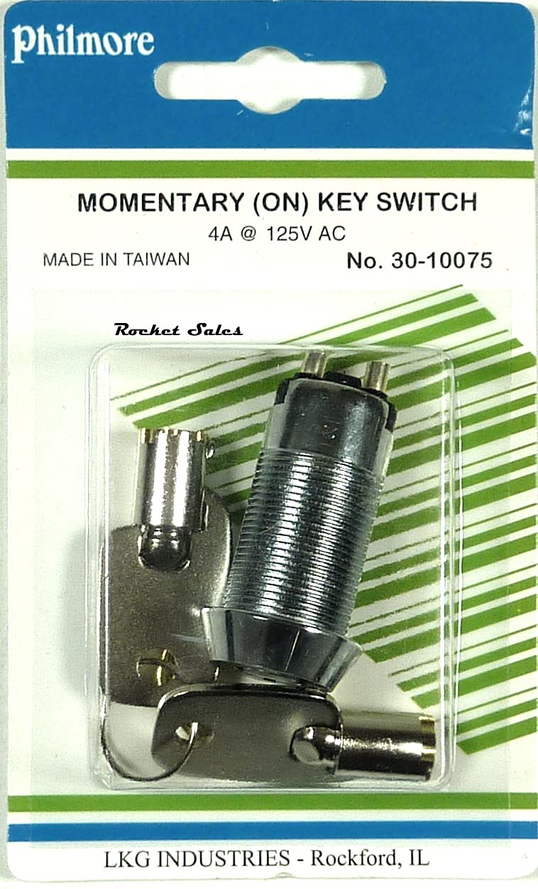 Creamy Key Switches Philmore Momentary (On) Tubular Key Switch Lock Key ...