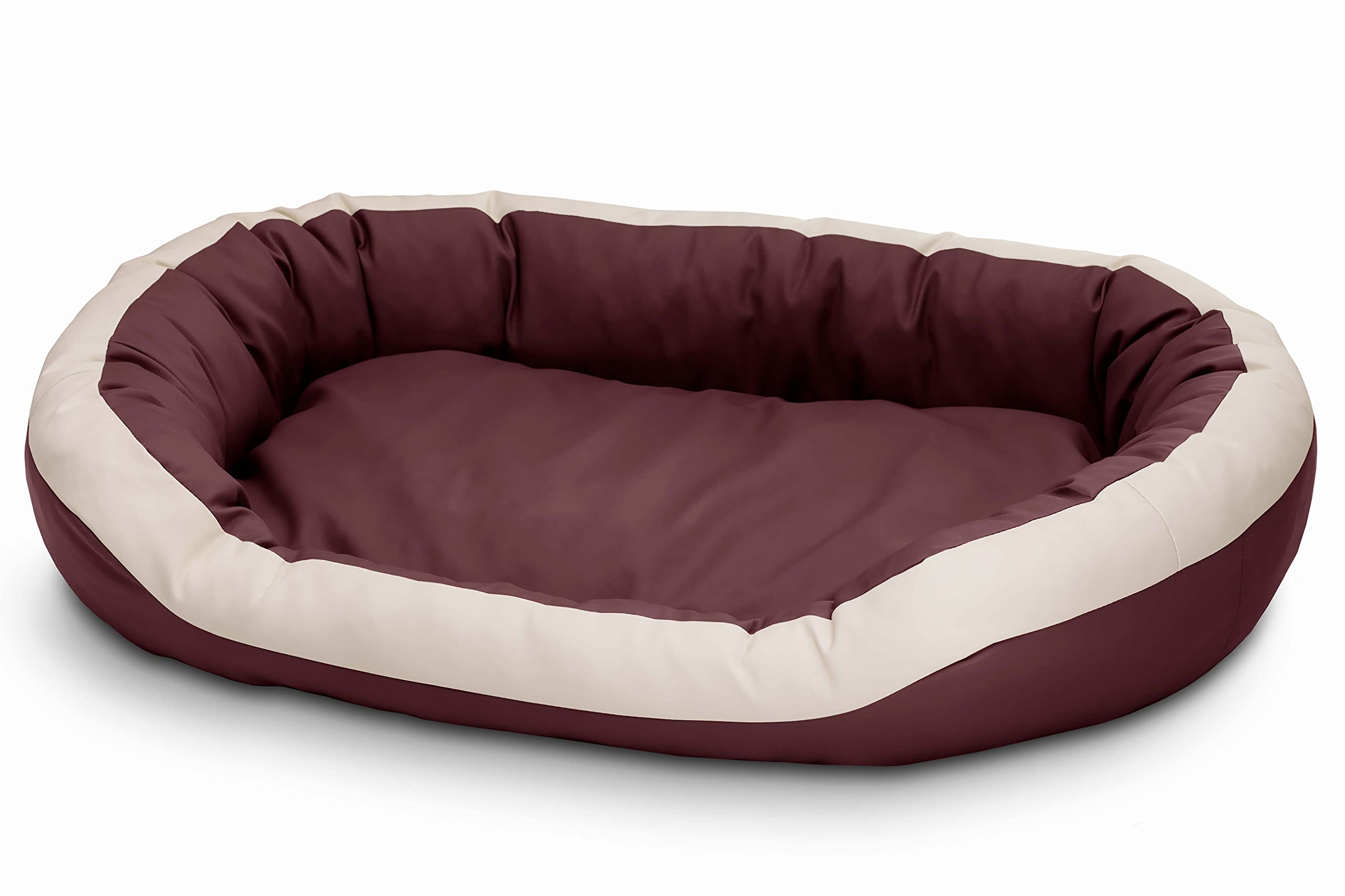 Cama para perros de cuero ecológico, suave para perros medianos y grandes, cama mullida para perros, sofá Luxus XL/XXL