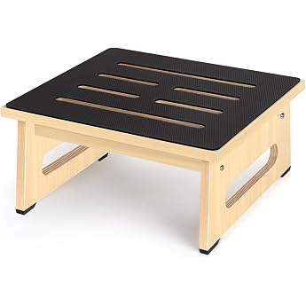 A Wooden Step Stool for Adults and Seniors with Non-Slip Rubber Pad for Indoor and Outdoor Use Portable Wooden Standing Aid for Bathroom Kitchen Bedside Table and More Gulanmu 17 cm
