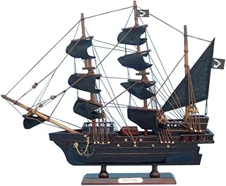 Hampton Nautical Wooden Thomas Tew's Amity Model Pirate Ship, 14"