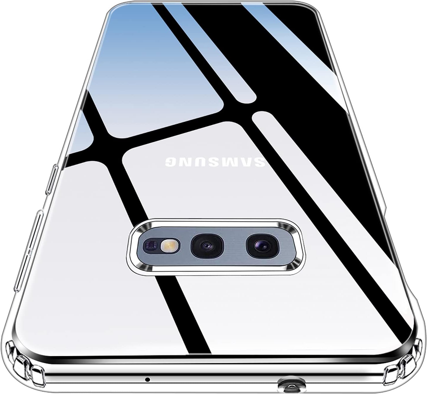 ykooe Clear Case for Samsung Galaxy S10e 5.8" Shockproof Scratch Resistant Anti-Yellow Hard PC Back and Soft TPU Bumper Protective Cover