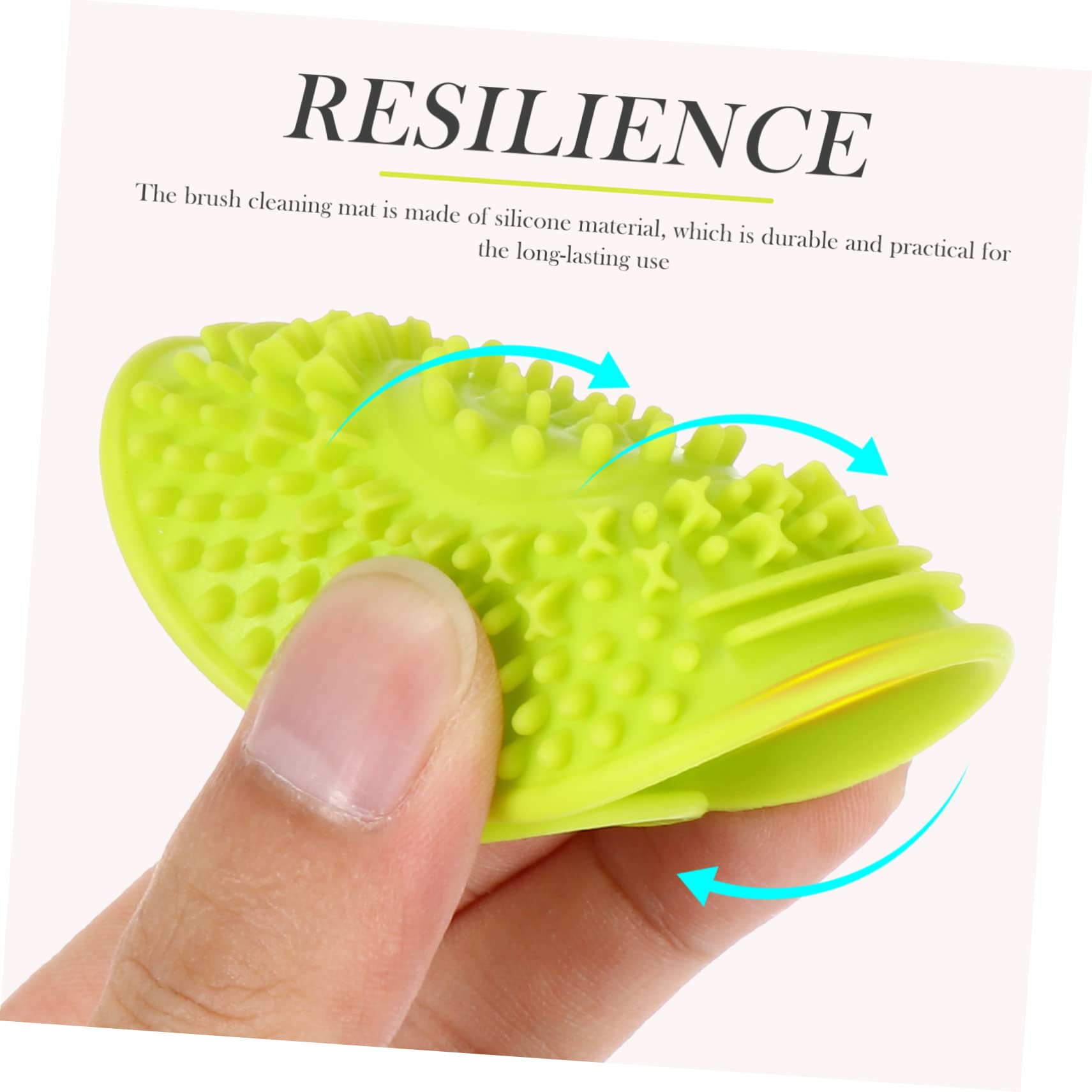 FRCOLOR 15pezzi Tappetino Per Pulizia Pennelli Make-up Silicone Accessori Per Bellezza Design Creativo e Struttura Semplice e Compatte Per Casa e Viaggio Pulizia Profonda Con Diverse