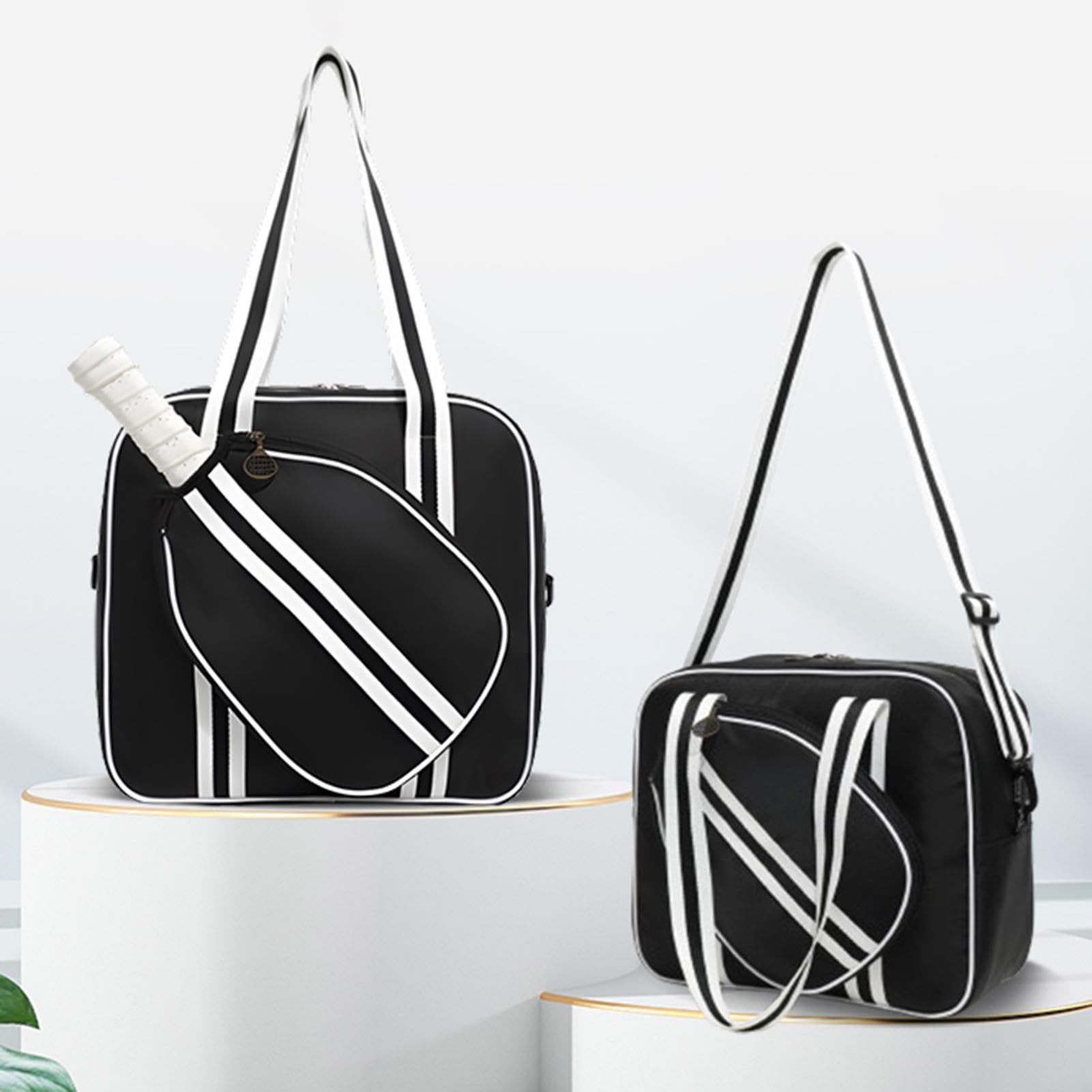 Sac De Sport Milageto – Fourre-tout Pour Tennis, Badminton, Bandoulière Réglable, Oxford, 44x25x33 Cm