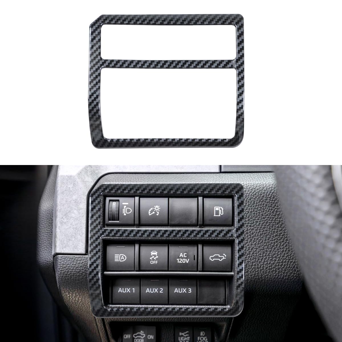 INTGET for Toyota Tacoma Accessories 2024-2025 2026/4Runner 2025 2026 for Tacoma/4Runner Multi-Function Button Panel ABS Plastic Interior Decoration (