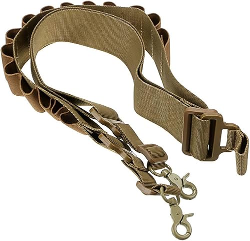 Miniatura 1 de Eslinga de munición de escopeta de longitud ajustable, eslingas de pistola de 2 puntos con capacidad para 152527 proyectiles para calibre 12calibre