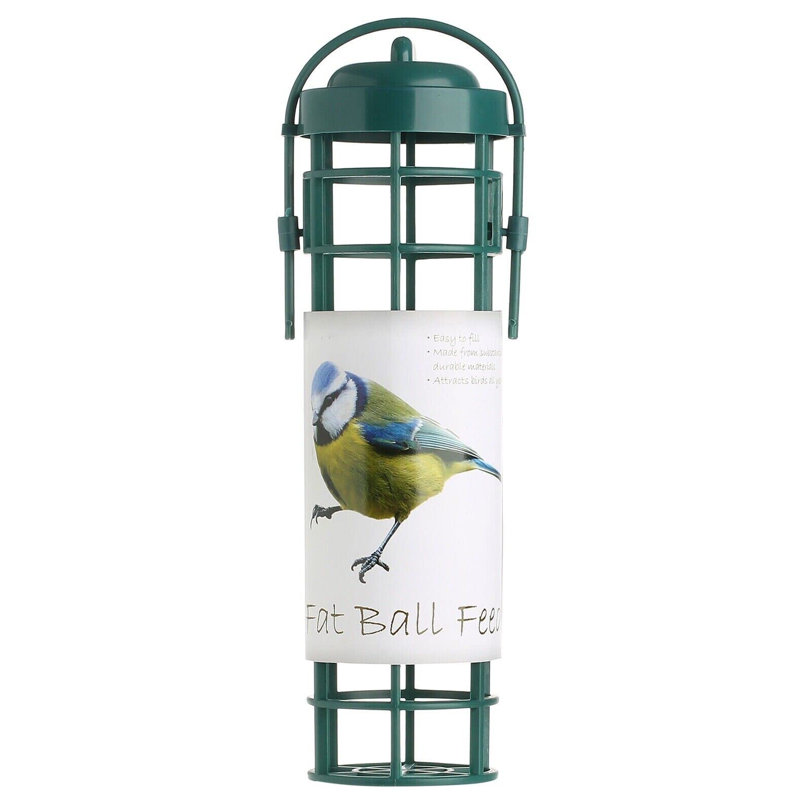 Arhaus Suet Fat Ball Nutrient Feeder Garden Wild Bird Hanging Plastic Green