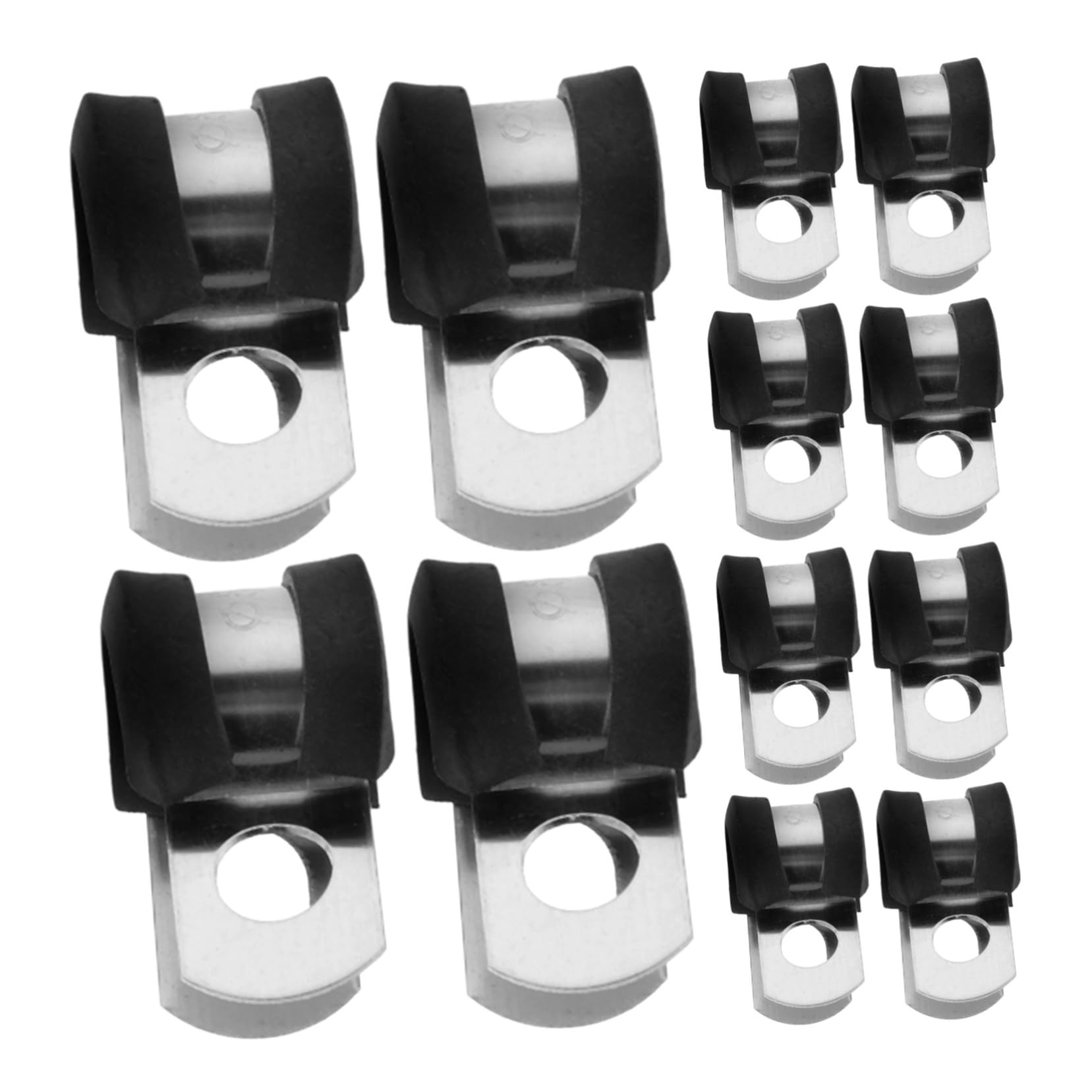 Abrazaderas de cable acolchadas y aisladas UPKOCH con goma protectora 8