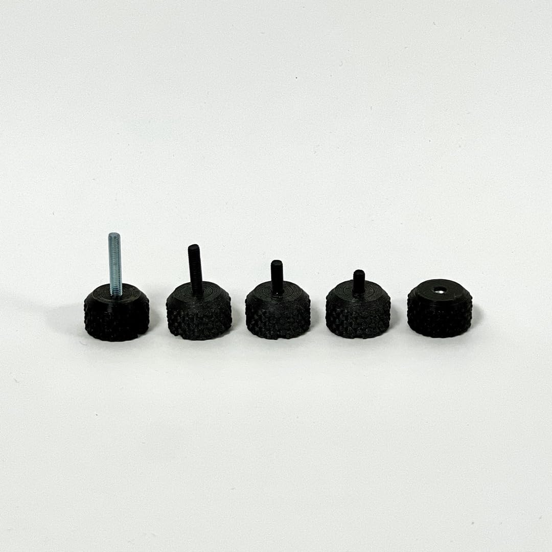 M3 Parmak Somunu (5'li Paket Açık Somun) - Plastik Başlıklı, Gömülü Metal Dişli El Somunu - Hızlı Prototipleme, Robotik, DIY Projeler için Kolay Sıkılabilir Bağlantı Elemanı (Açık ve Kör Seçenekleri)