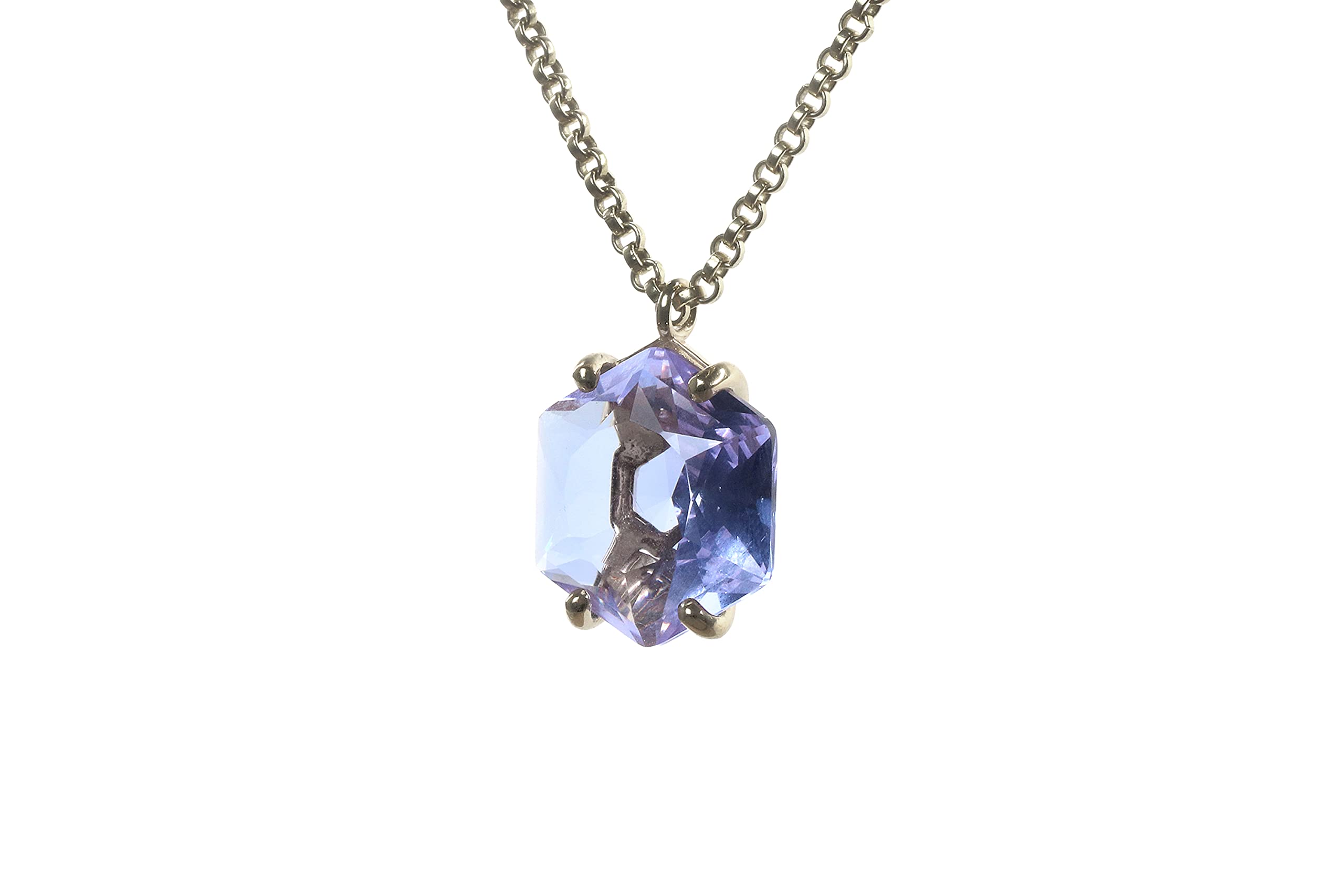Anemone Tanzanite Collar en Plata de Ley - Collar de Cristal de Declaración Brillante - Collar Colgante Personalizable, Collar de Moda, Collar de Piedra de Nacimiento, Collar de Joyería de Regalo