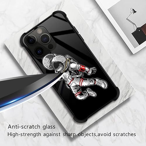 Miniatura 2 de ZHEGAILIAN Funda compatible con iPhone 15 Pro Max, funda de astronauta Dunk para iPhone 15 Pro Max para hombres y niños, diseño de patrón a prueba