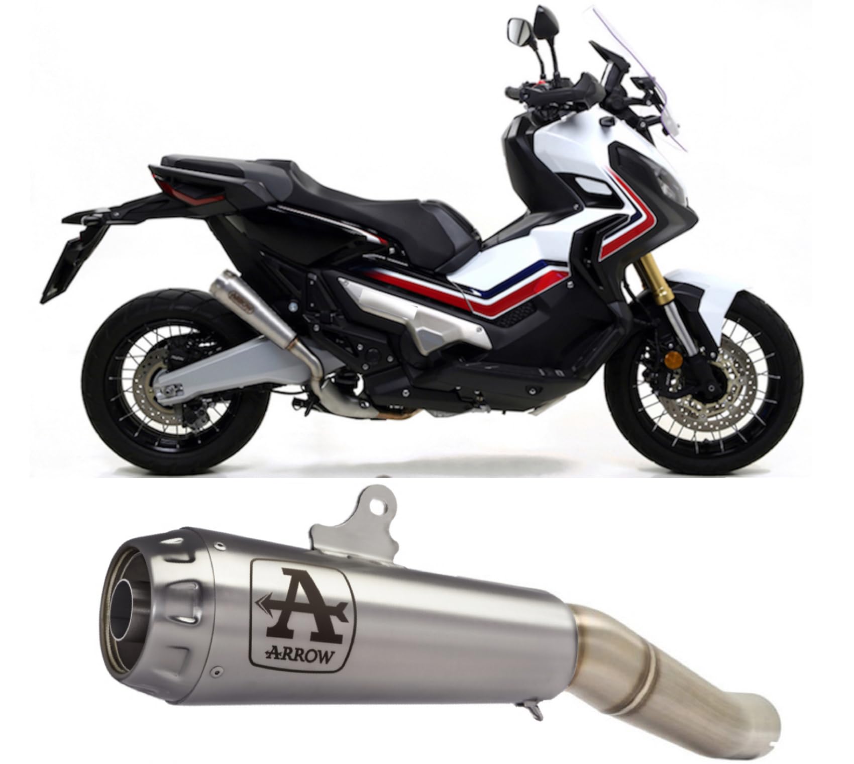 arrow scarico omologato pro-race nichrom compatibile con honda xadv x-adv 750 2017 2018 2019 2020 2021 2022 2023 mototopgun