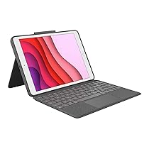 Logitech Combo Touch per iPad (7a, 8a e 9a generazione) Custodia con trackpad di precisione, tastiera retroilluminata simile a quella di un laptop, Smart Connector, Layout Italiano QWERTY – Nero
