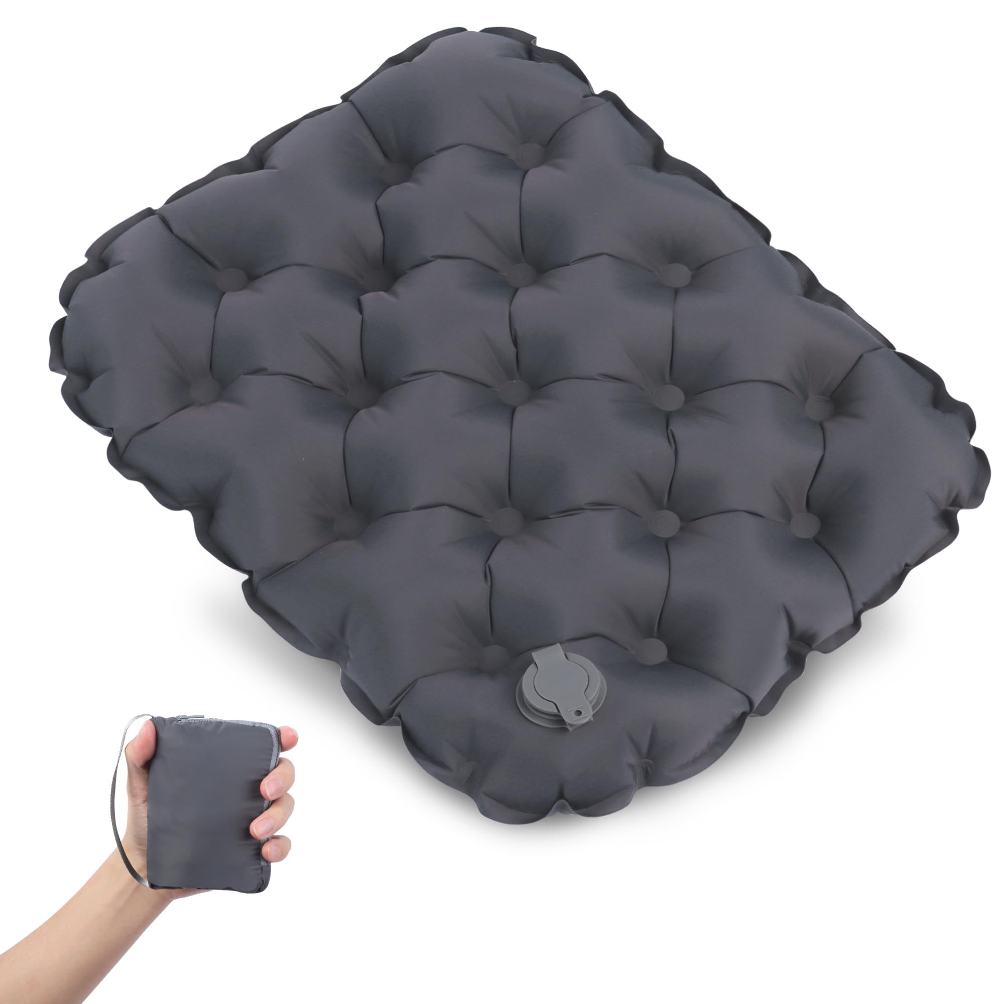 Inflatable Air Cushion seat, Portable Travel Seat Cushion for Camping Office Chair, and Long Sitting