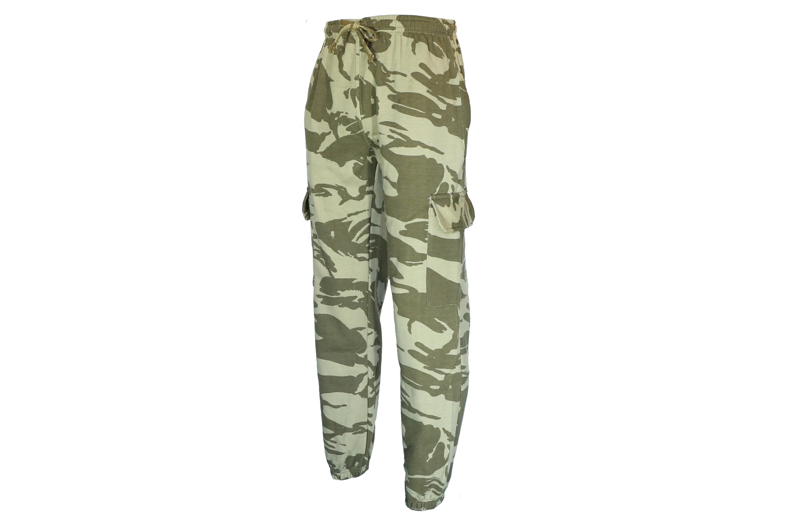 Combat Military Army Training Style Sweat Pants camo Joggers (XXL, British Desert)