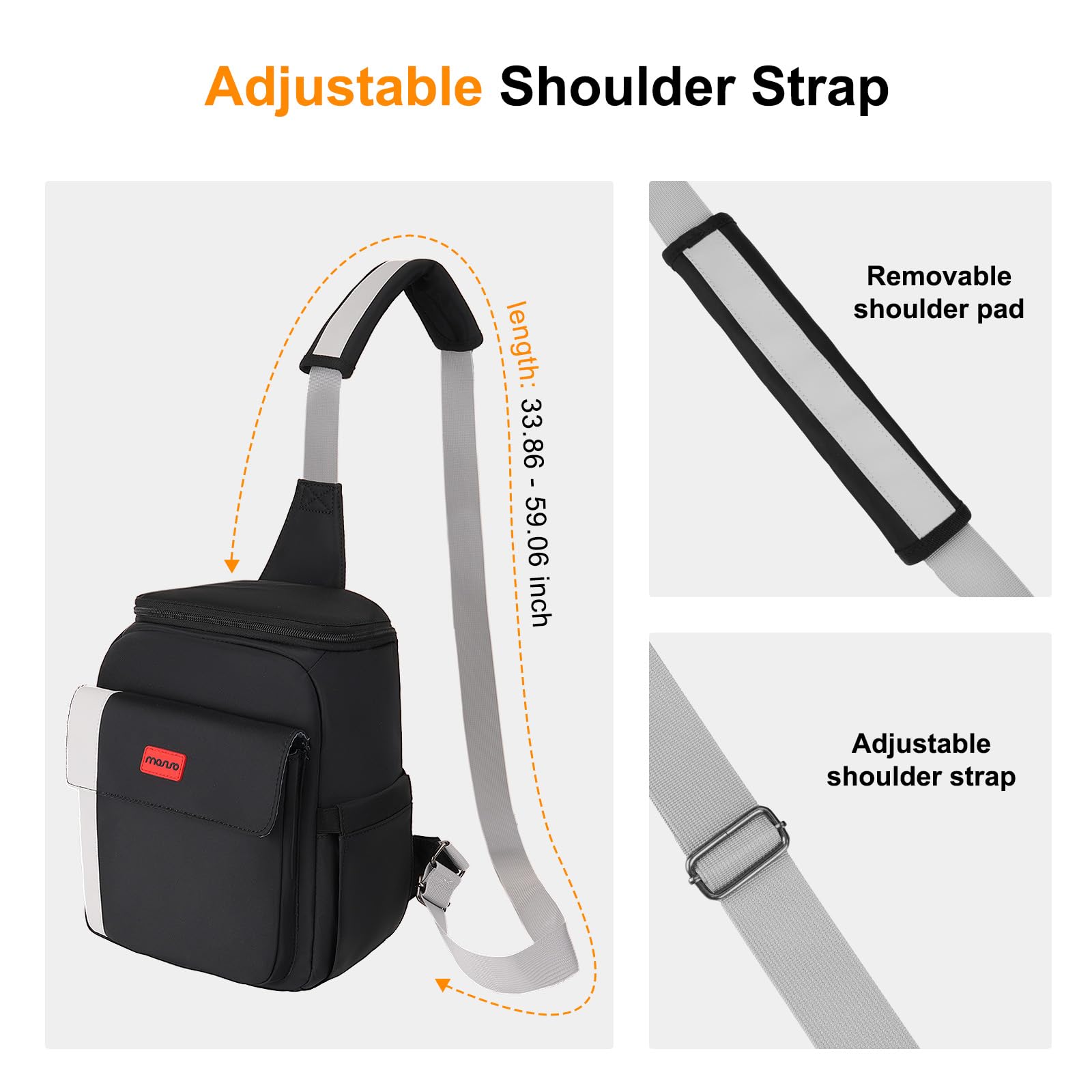 MOSISO Borsa Fotografica Piccola a Tracolla per Fotocamere | DSLR/SLR/Mirrorless, Custodia Imbottita con Tasca Frontale e Parapioggia, Borsa Fotografica per Canon/Nikon/Sony, Nero
