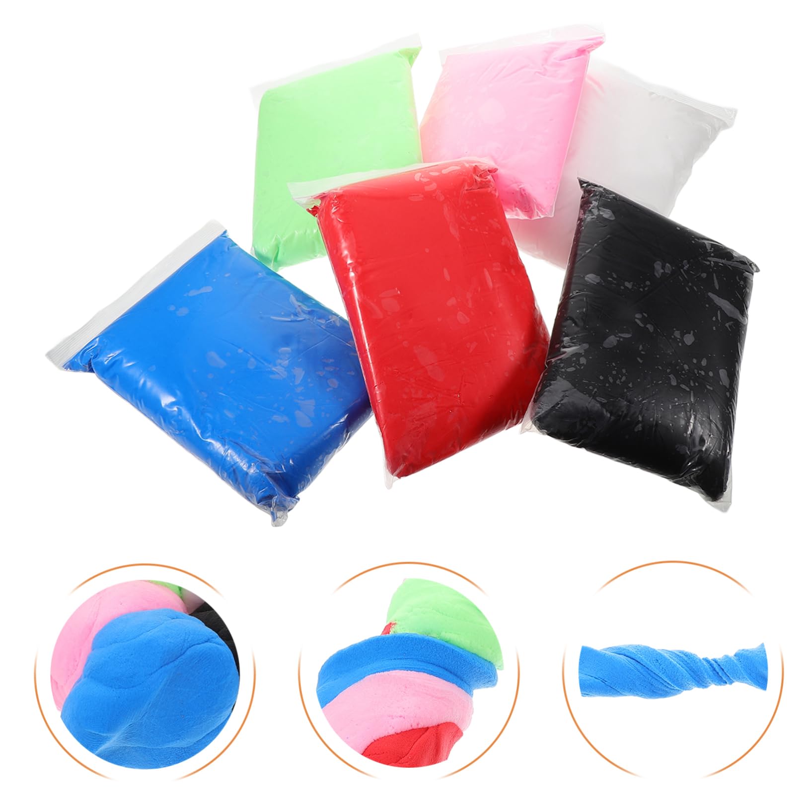 Genérico 6 Arcilla de moldear moldes para mini para hornear arcilla de color para Creaciones coloridas con modelar seca al aire de aire
