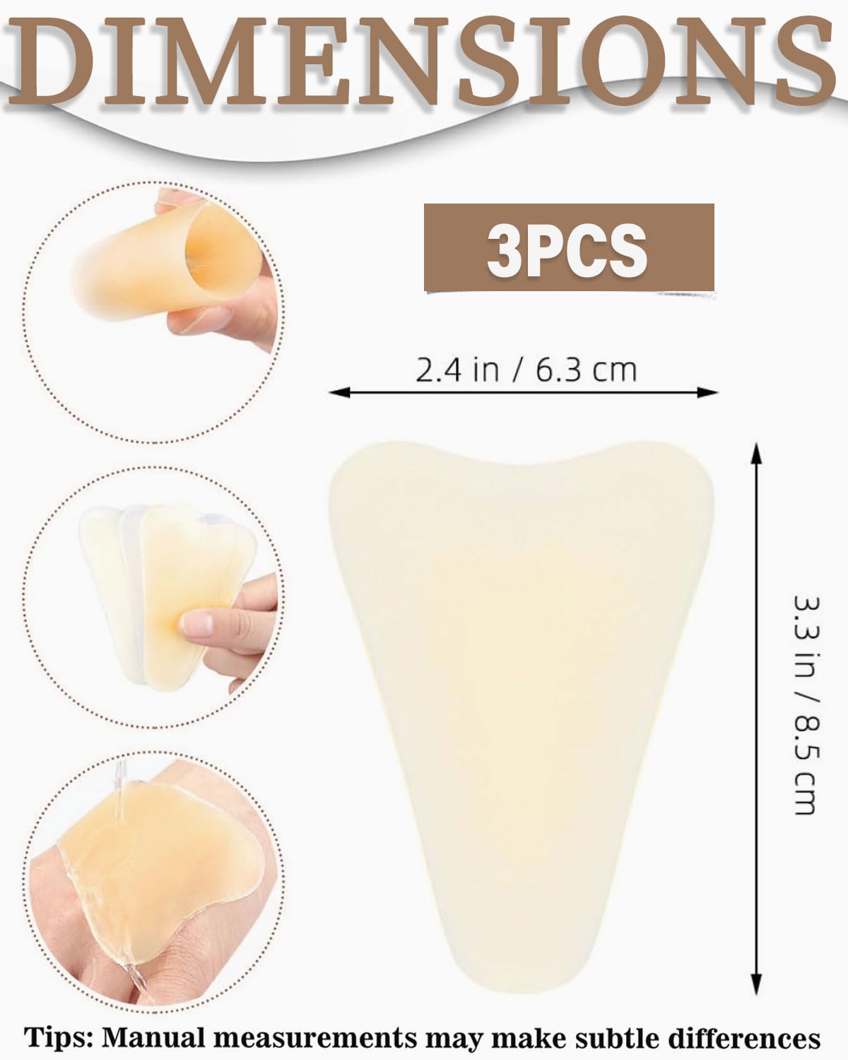 3 pcs cameltoe,correttori per dita dei piedi di cammello,riutilizzabili,invisibili e senza cuciture,in silicone, per leggings da donna,costumi da bagno,copertura impermeabile,costume da bagno