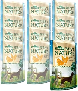 Dehner Best Nature Hundefutter, Nassfutter, für ausgewachsene Hunde, Geflügel / Reis, 12 x 150 g Beutel (1.8 kg) product image
