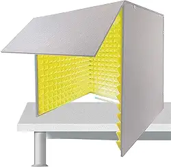 Cabine de gravação de voz portátil cabine de isolamento capa à prova de som de mesa caixa de cabine de som feita por si mesma escudo absorvente de voz espuma absorvente de alta densidade for