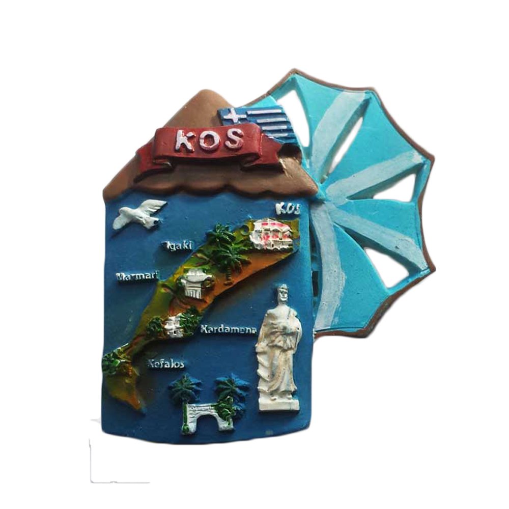 Wedarego Kos 3D Greece Refrigerator Magnet Tourist Souvenirs Stickers,Home & Kitchen Decoration Greece Fridge Magnet From China