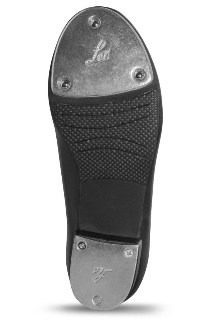 Leo girls Jazz Tap Dance Shoe, Black, 8 Medium US Toddler