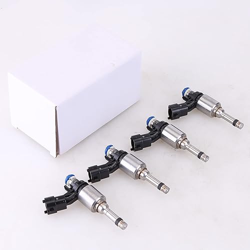 Miniatura 9 de Vorally Juego de 4 inyectores de combustible compatibles con Hyundai Accent Veloster Kia Rio Soul 2012-2017, inyector de combustible no turbo,