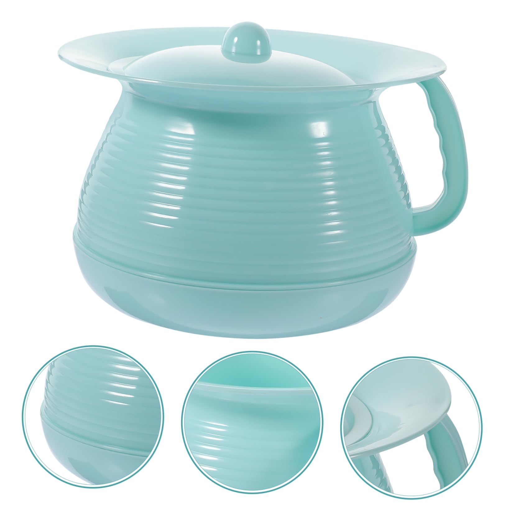 Cabilock Vasino Portatile per Bambini in Plastica con Coperchio Antigoccia e Superficie Liscia, Blocca gli Odori per Uso Domestico in Hotel, Design Semplice e Funzionale