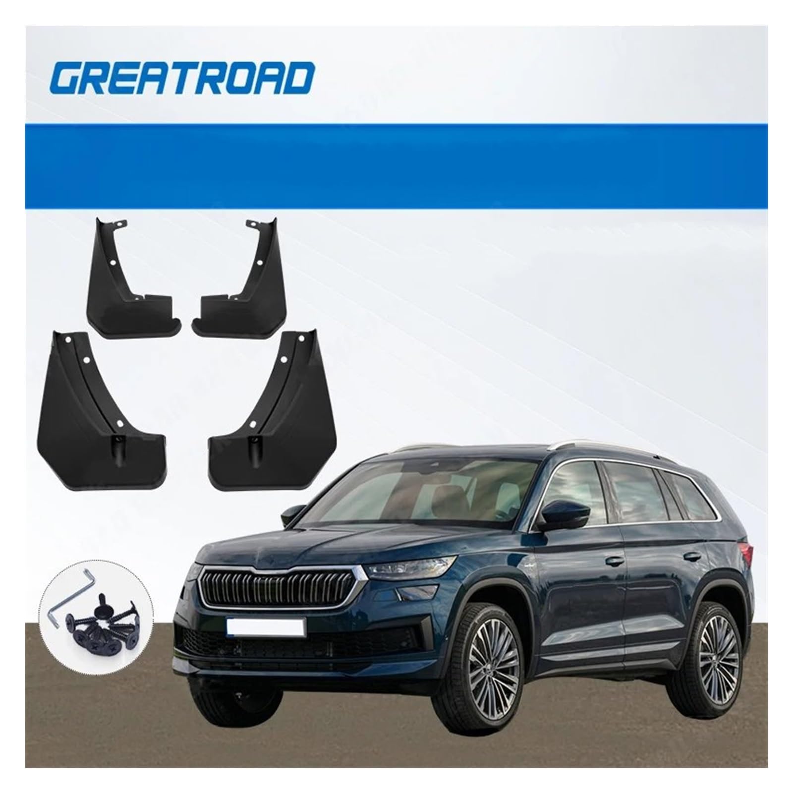 Auto Flap Paraspruzzi Per Skoda Per Kodiaq 2016-2021 Anteriore Posteriore Auto Paraspruzzi Paraspruzzi Parafanghi Parafango Accessori Auto Paraschizzi Fender