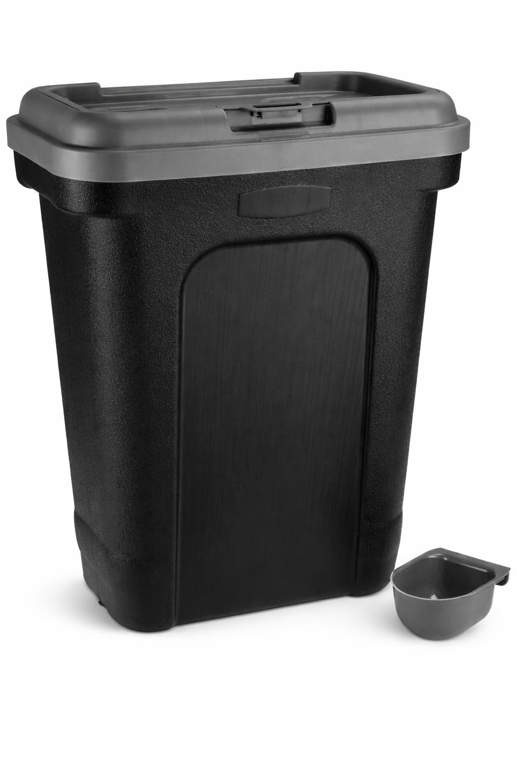 raxter Pet Food Storage Container, 30L/15kg, Flip Top Lock with Airtight Seal, Includes Scoop, for Dog Food, Cat Food and Treats (Dark Grey)