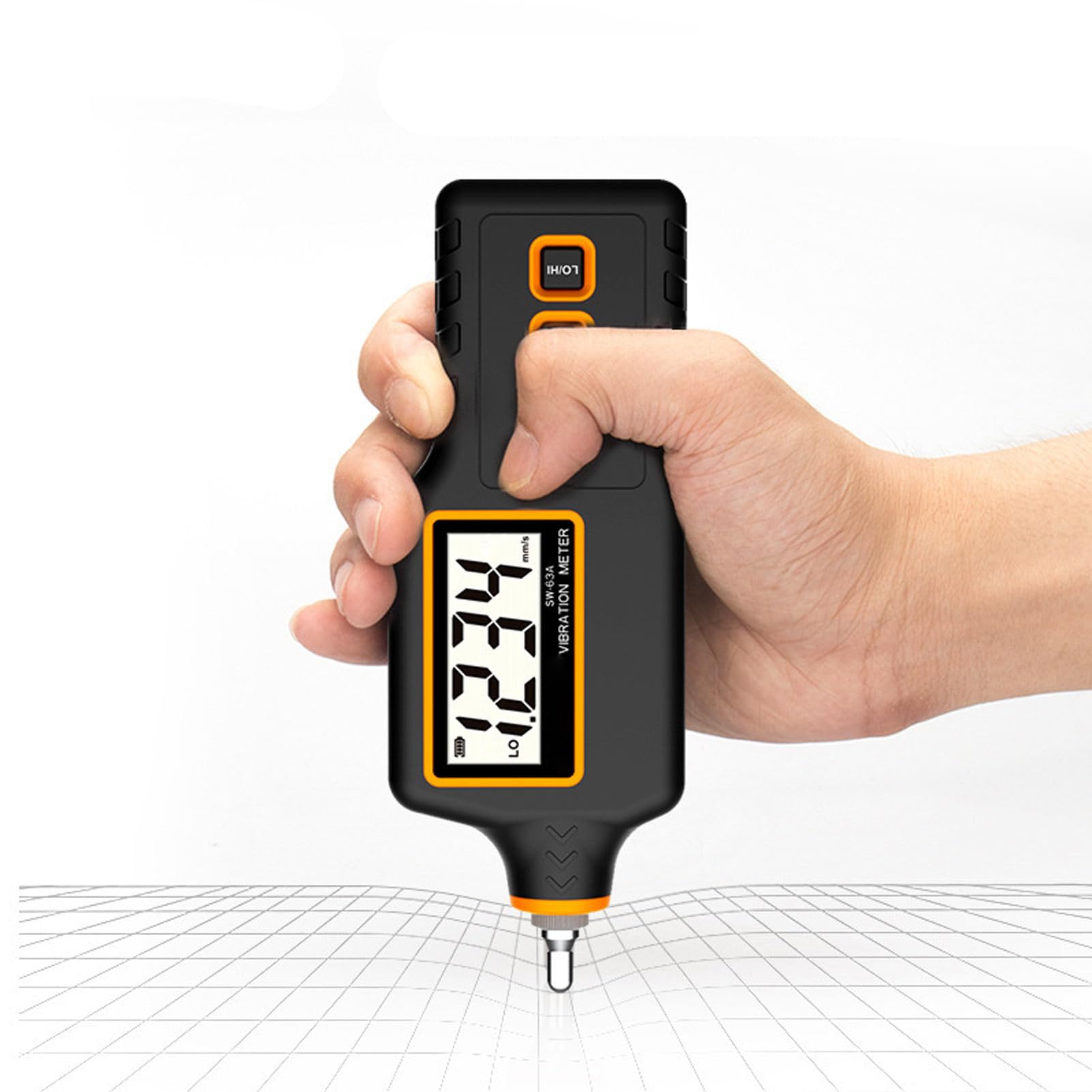 Keenso Vibromètre Numérique avec Sonde Longue, pour Mesure de Vibration