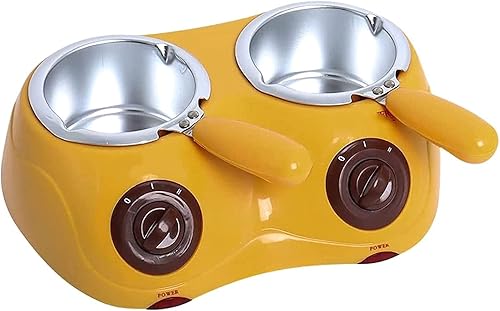 Miniatura 7 de Mini máquina de dulces de fondue doble, derretidor eléctrico para derretir chocolate y caramelos, kit de olla de fusión de chocolate de capacidad de