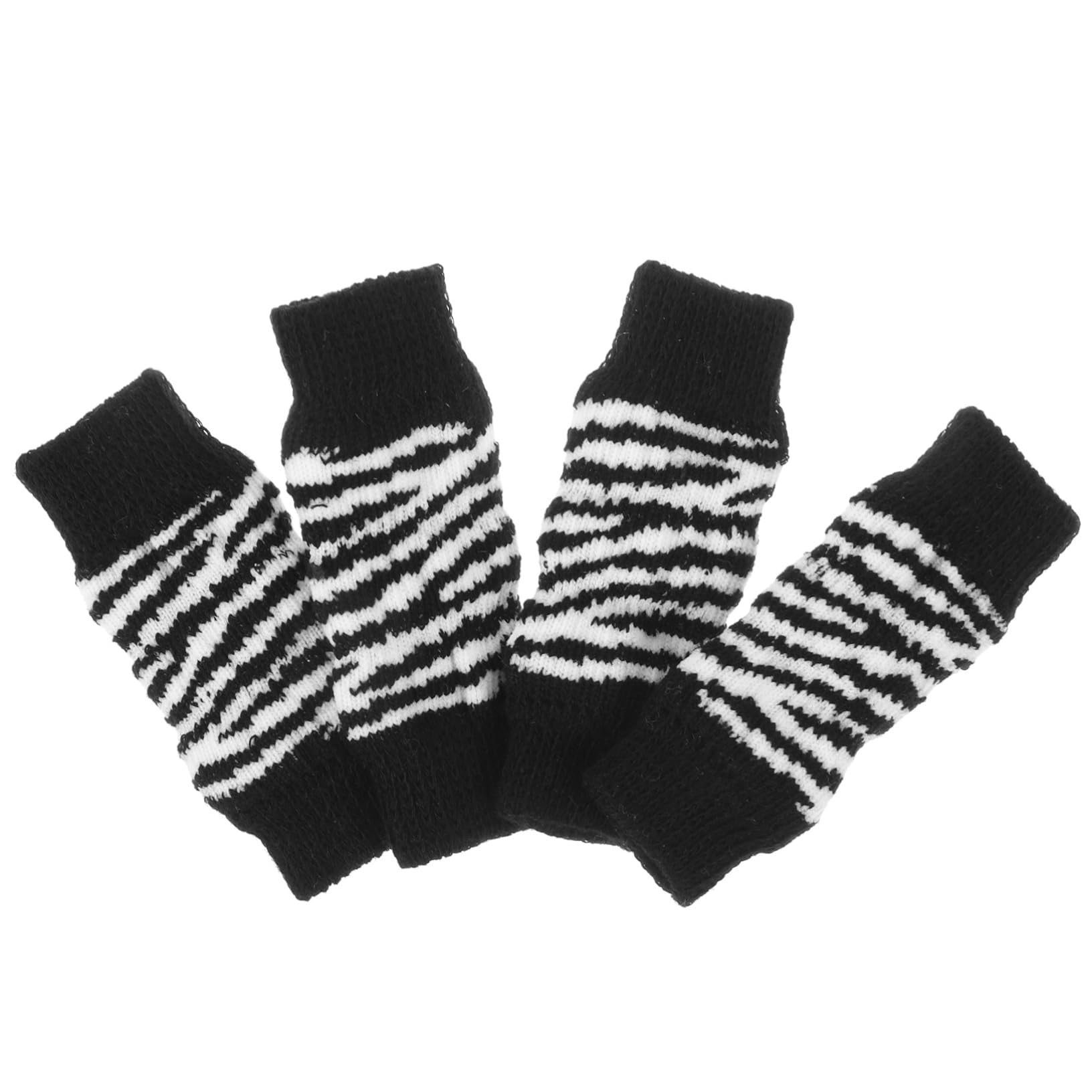 Yardwe Cotton Dog Leg Warmers Adorable Zebra Pattern Elastic Dog Socks Comfortable Pet Leg Sleeves Easy to Wear