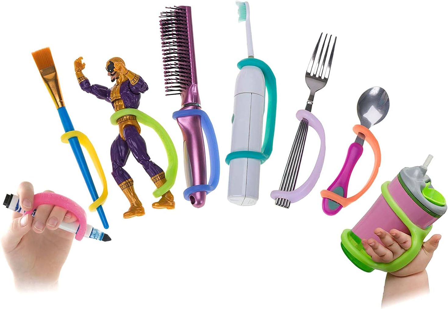 EazyHold, Silicone Adaptive Aids, NonSlip Handles, Hand Tremors