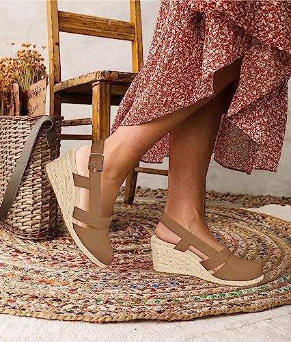 Image of Juliet Holy Womens Wedges Sandals Platform Espadrilles Slingback Closed-toe Clogs Sandals