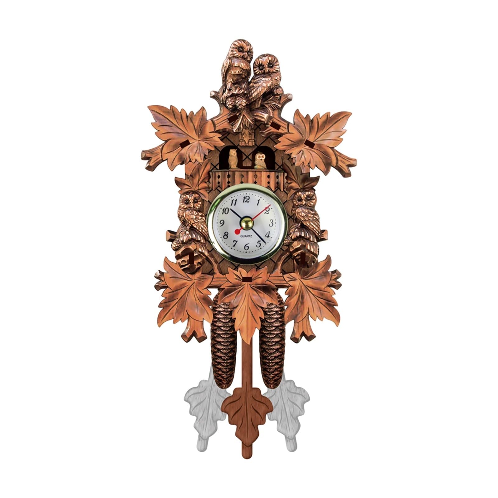 Gsclz P 14Inch Cuckoo Clock Wooden Black Forest Chalet Wall Bird Alarm Decorations For Wall Art Home Office Decoration(P)