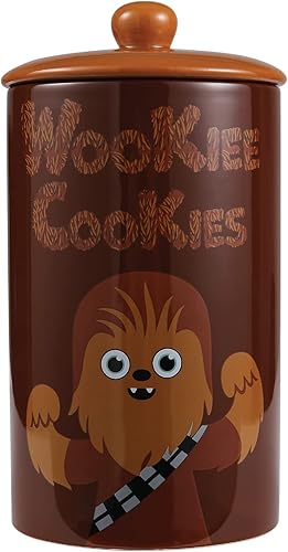 Star Wars for Pets Chewbacca Wookiee - Tarro de galletas para perros  Tarro de cerámica Chewbacca para perros con tapa, apto para lavavajillas