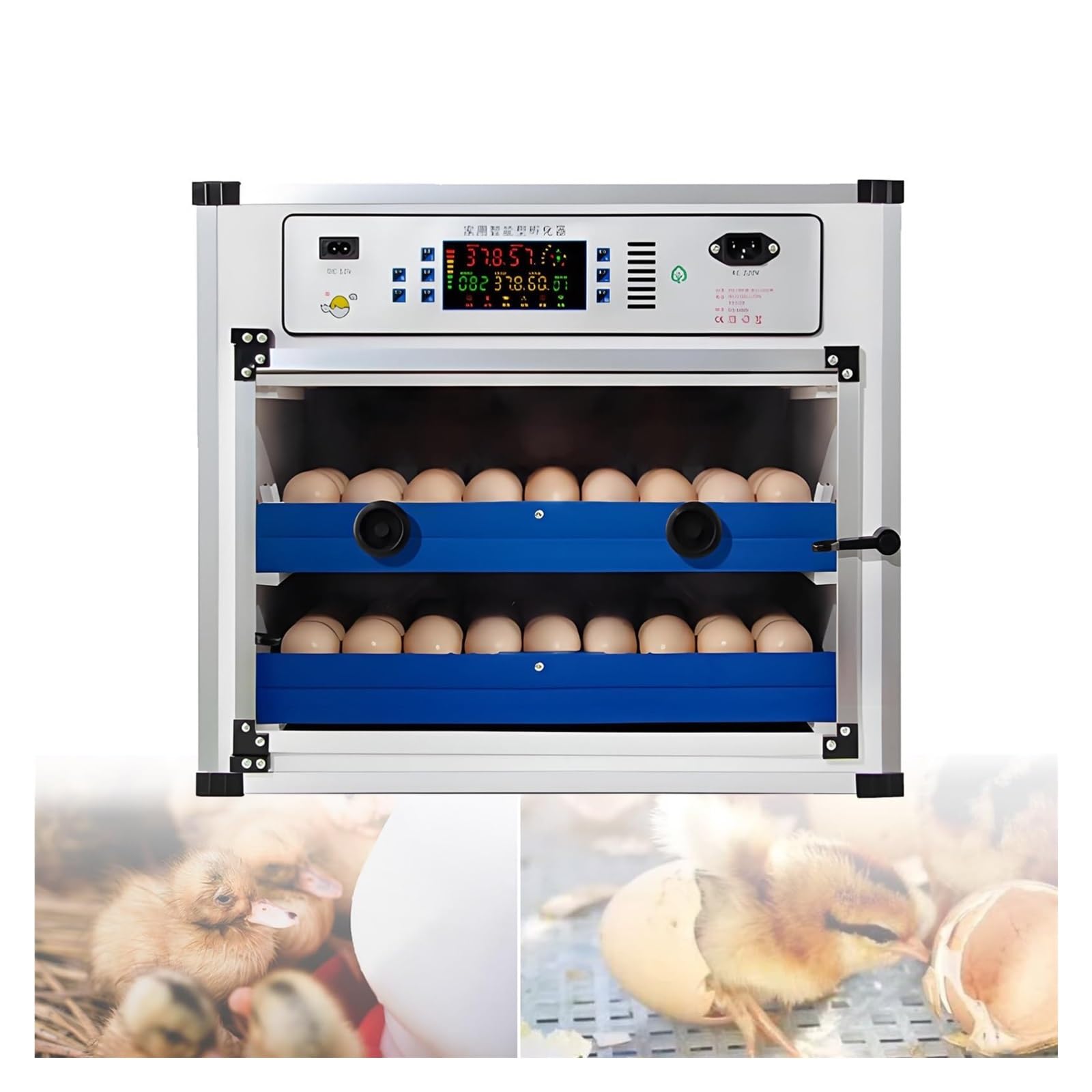 YXZQLOZ Automatic Egg Incubator with Humidity Control & Digital Display for Hatching Chickens, Birds & Poultry Efficient Auto Hatcher (136eggs)