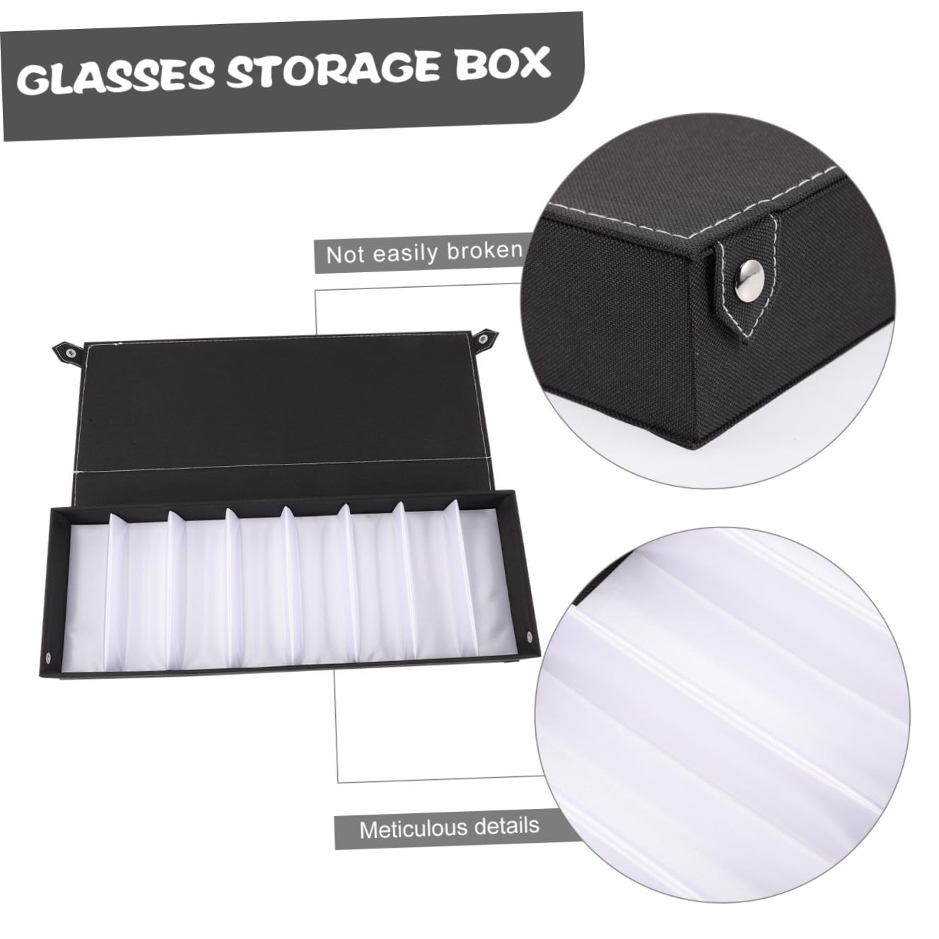 Hochwertige Brillenaufbewahrungsbox mit Fächern Eleganter Sonnenbrillen Organizer für Damen und Herren Staubdichtes Design für Stilvolle Präsentation und Praktische Nutzung