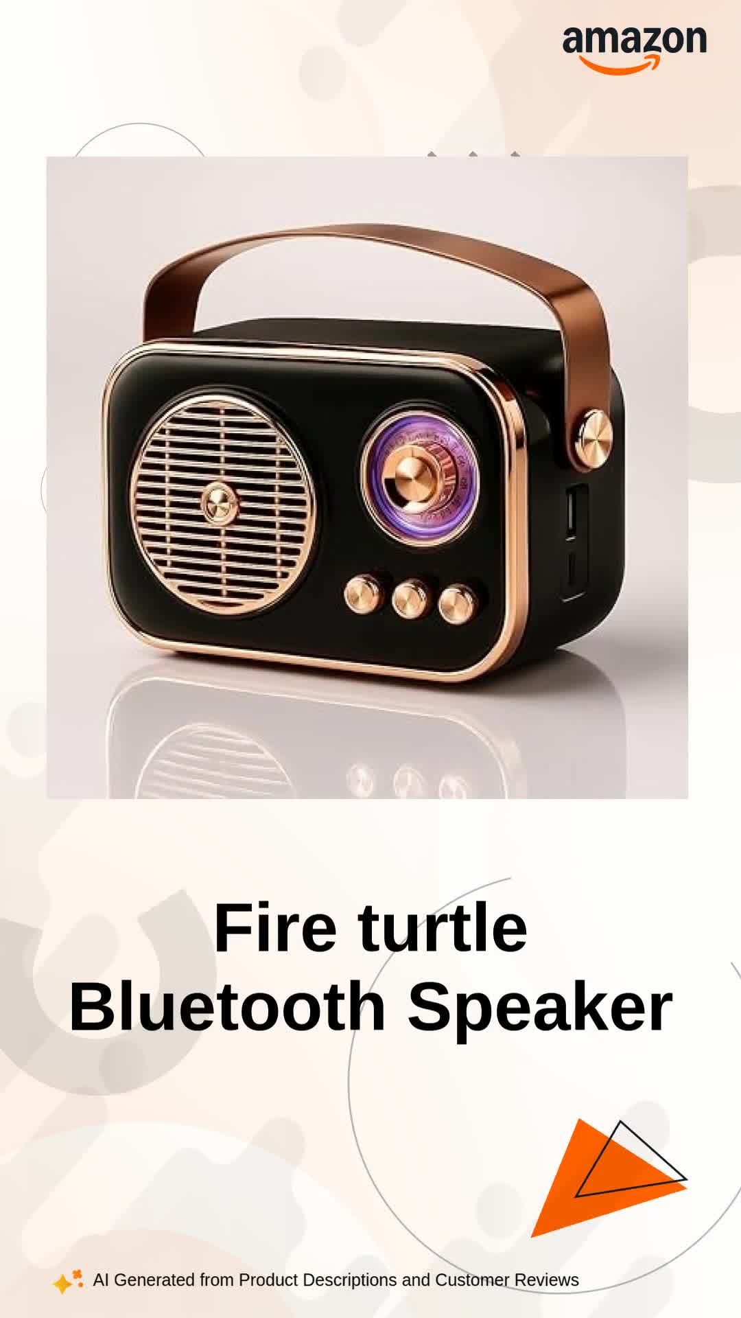 Fire turtle Vintage Bluetooth Wireless Speaker | 10W RMS Loud