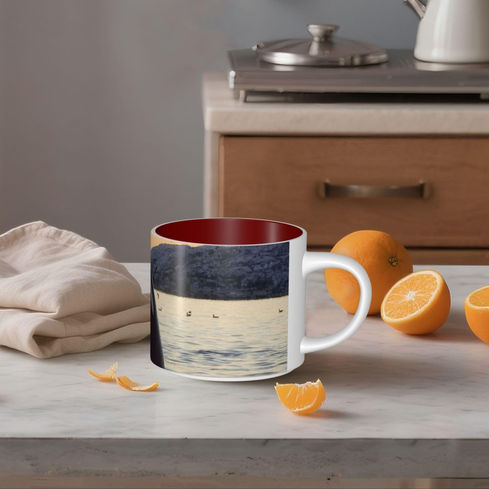 Killer Whale drukowane kubki ceramiczne o dużej pojemności filiżanka do kawy