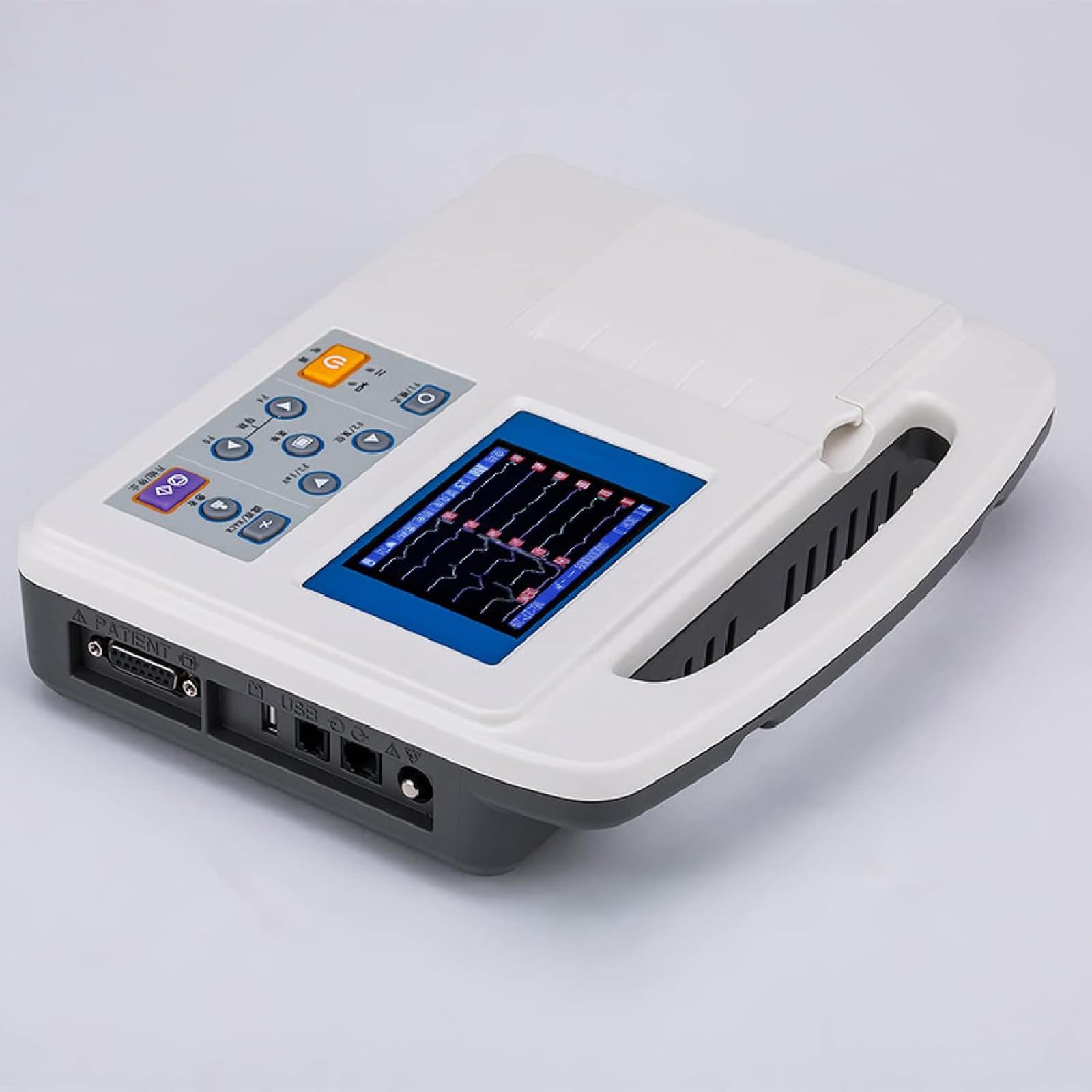 Przenośny monitor EKG, nagrywanie EKG i tętno w 12 kanałach, 12 Leads EKG EKG Elektrokardiografia PC, oprogramowanie EKG, cyfrowy ekran dotykowy