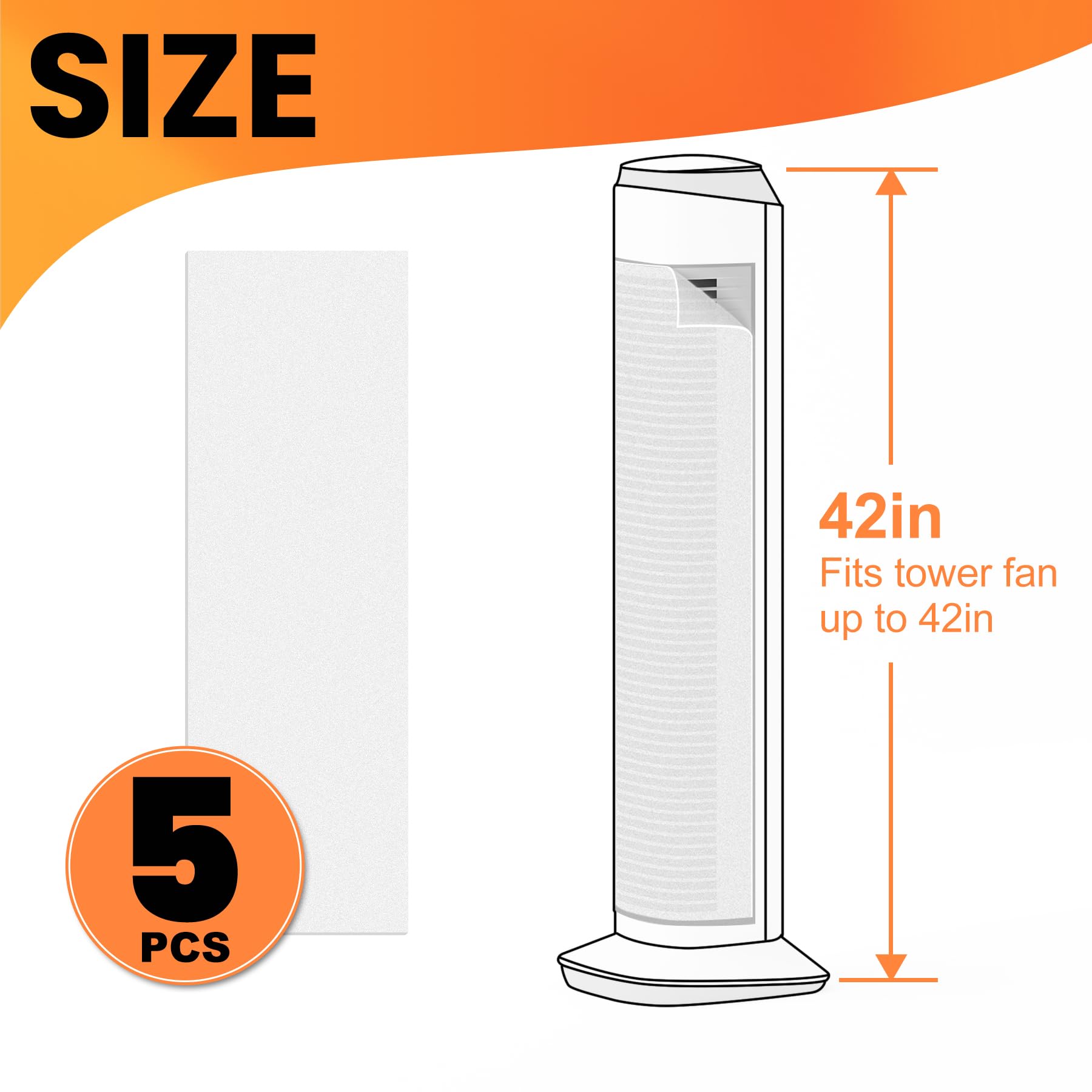 Filtro de aire universal para ventilador de torre, filtros de flujo de aire fácil, diseño flexible de fácil ajuste, captura el polvo de aire, compatible con la mayoría de ventiladores de torre 2