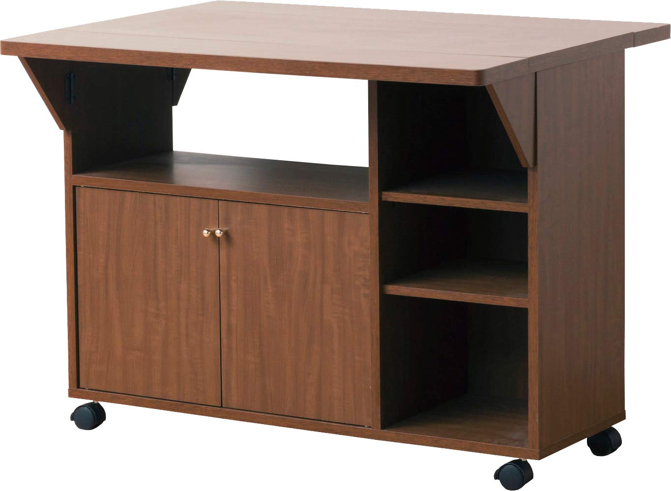 Amazon.co.jp: キッチンワゴン バタフライテーブル 両バタ キャスター