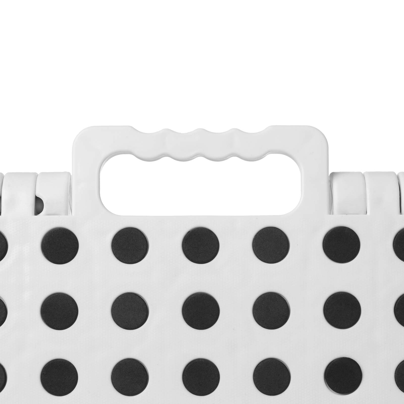 Casafield 22,9 cm klappbarer Tritthocker mit Griff - tragbarer, zusammenklappbarer Kleiner Kunststoff-Fußhocker für Kinder und Erwachsene - Verwendung in Küche, Bad und Schlafzimmer weiß