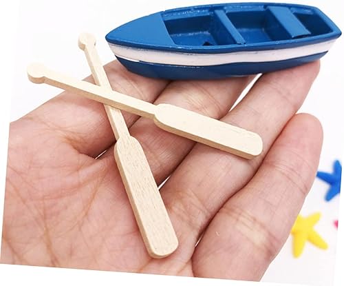 Miniatura 2 de Operitacx 4 juegos de accesorios de resina Sculls de madera Seaside Mini