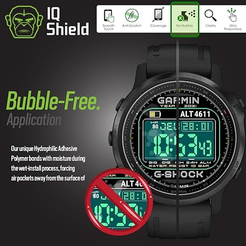 Miniatura 7 de IQShield Protector de pantalla compatible con Garmin Fenix 6S  Fenix 6S ProFenix 6S SapphireFenix 6S Pro Solar (paquete de 6) película de TPU