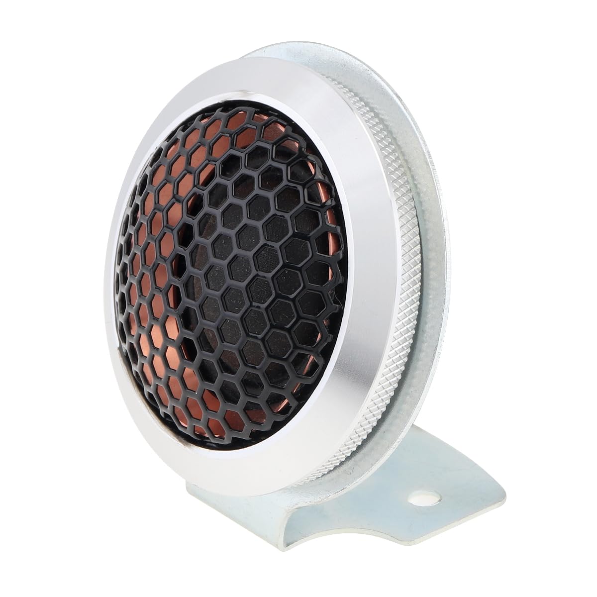 Tweeters de cúpula de seda, 2 unidades de 1.5 pulgadas 250 W T25 de aleación de aluminio de alta eficiencia Mini altavoces para sistema de audio de coche, color plateado