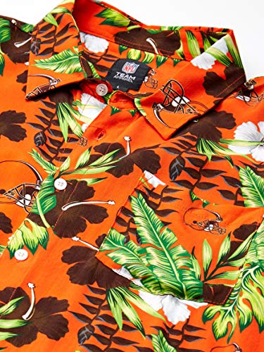 FOCO Men's NFL Team Logo Aloha Tropical Floral Button Up Shirt2
