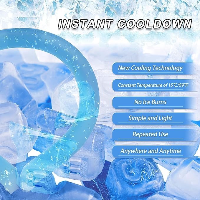 TILAK VENTURE Neck Cooling Ring, Neck Cooling Tube, Cooling Starts Below 15°C (59°F), Reusable Neck Cooler, Neck Cooling Tube for Summer Outdoor... - Image 3