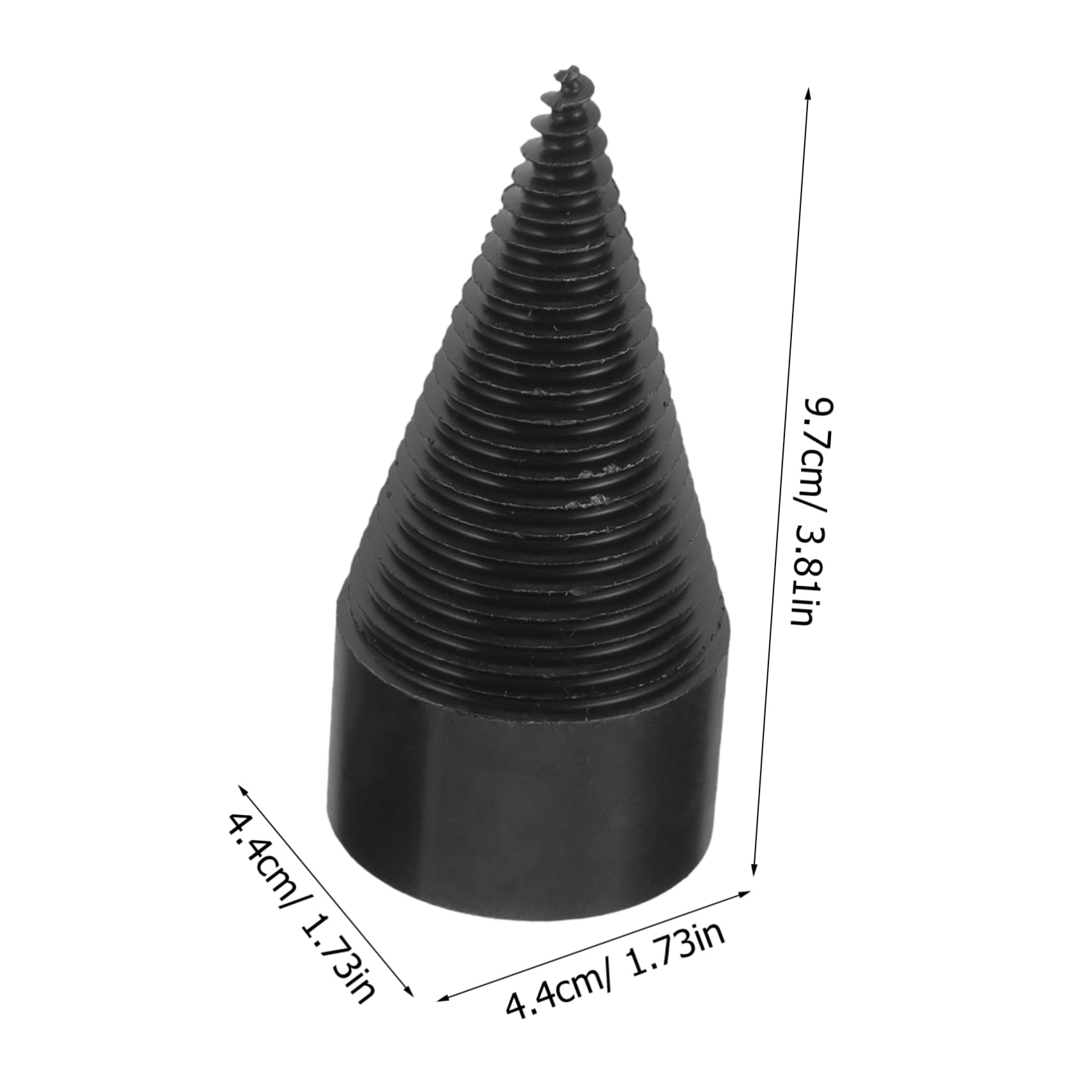 Mipcase Punta per Spaccalegna da Ardere in Acciaio Nero, Separatore per Tronchi per Trapano Elettrico, Resistente All’usura, per Legna da Ardere